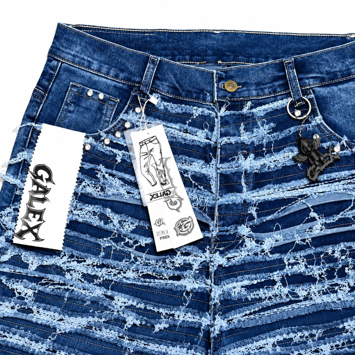 GALEX Barbacha — Edición Hielo | Bermuda Jean Destruida Azul