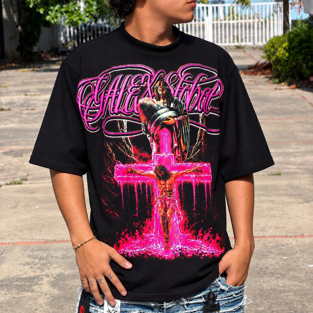GALEX Leen — Edición Neón | Camiseta Oversize Negra