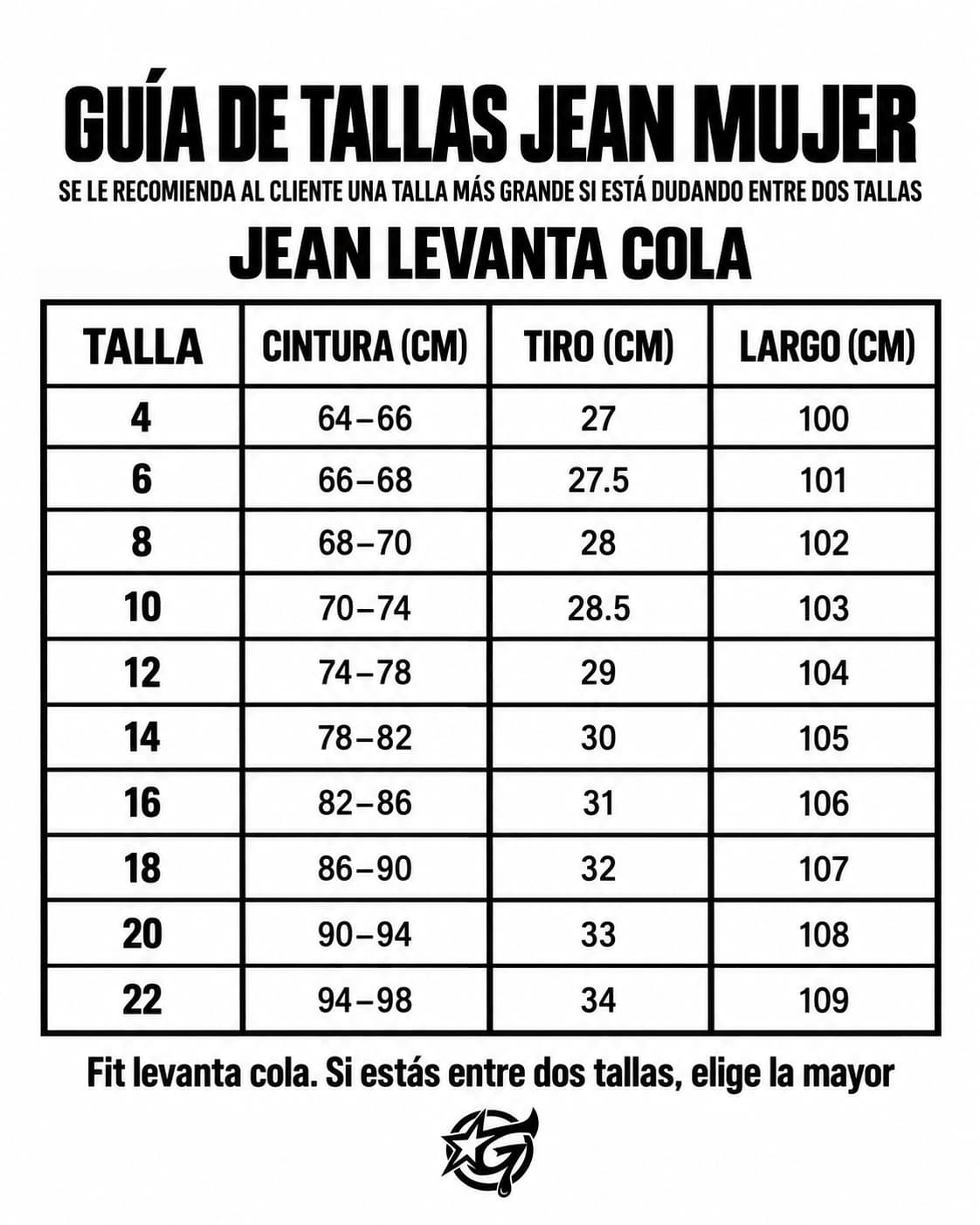 GALEX Inferno Dama — Edición | Jean Levanta Cola Negro con Rojo | RF.206