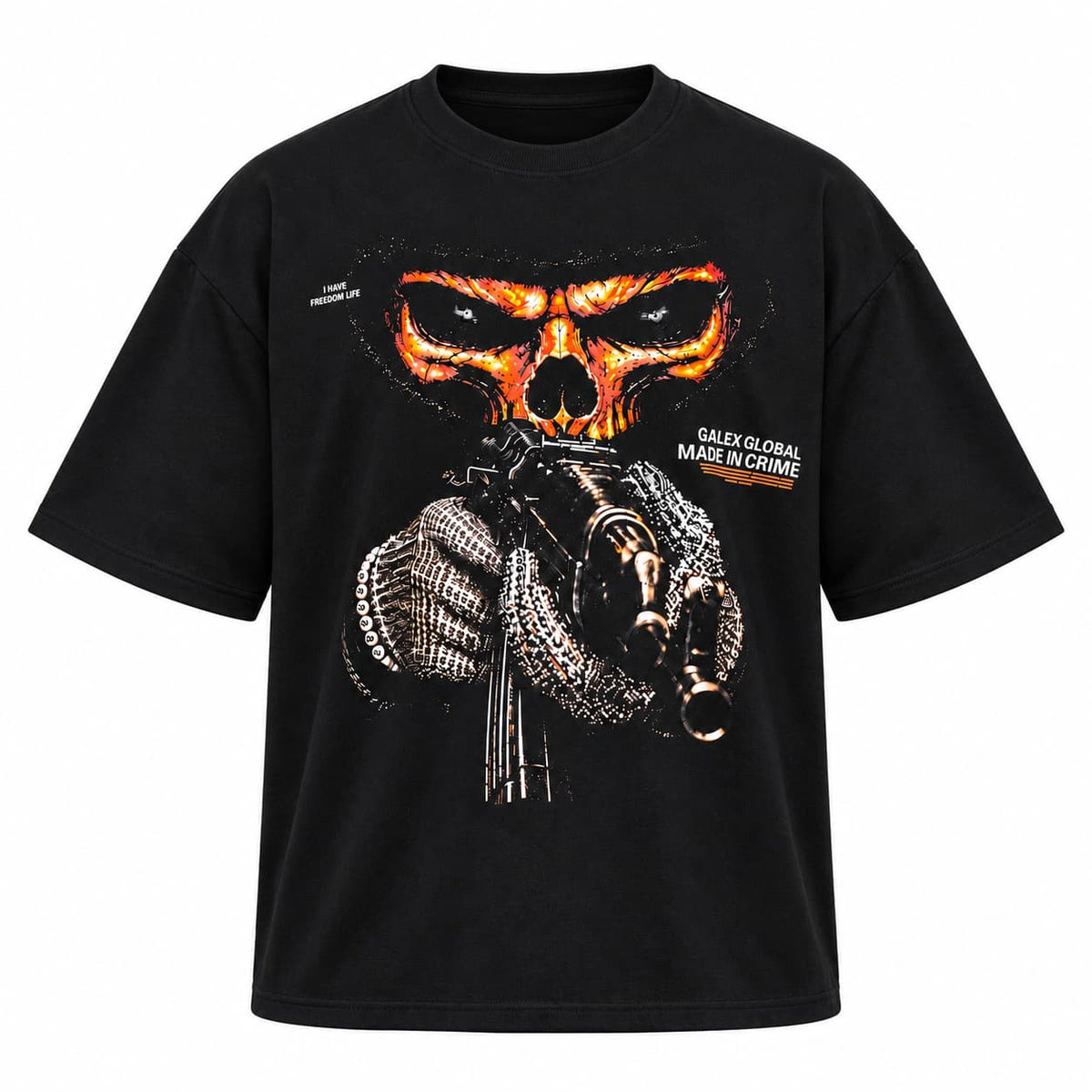 GALEX Calaver — Edición Black | Camiseta Oversize Negra