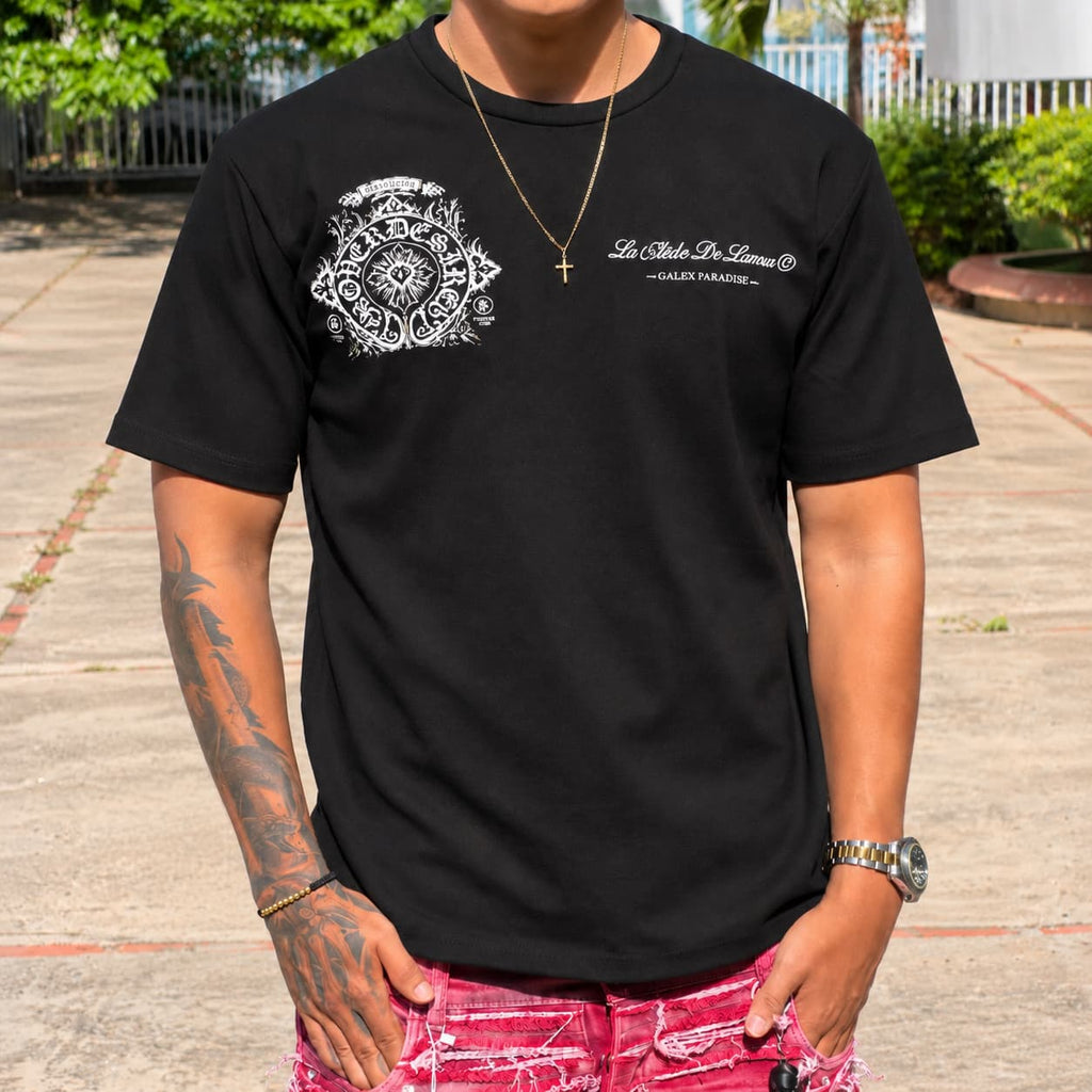 GALEX Paradise — Edición Ángel | Camiseta Oversize Negra