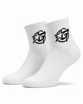 Medias Galex Gótico — Blanco con Logo Negro