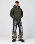 GALEX Combat — Edición Camuflaje | Jean Baggy Negro con Bota Camuflada | RF.011