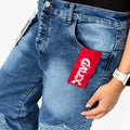GALEX Baggy GG Dama — Edición Monograma | Jean Levanta Cola Azul con Paneles GG | RF.218