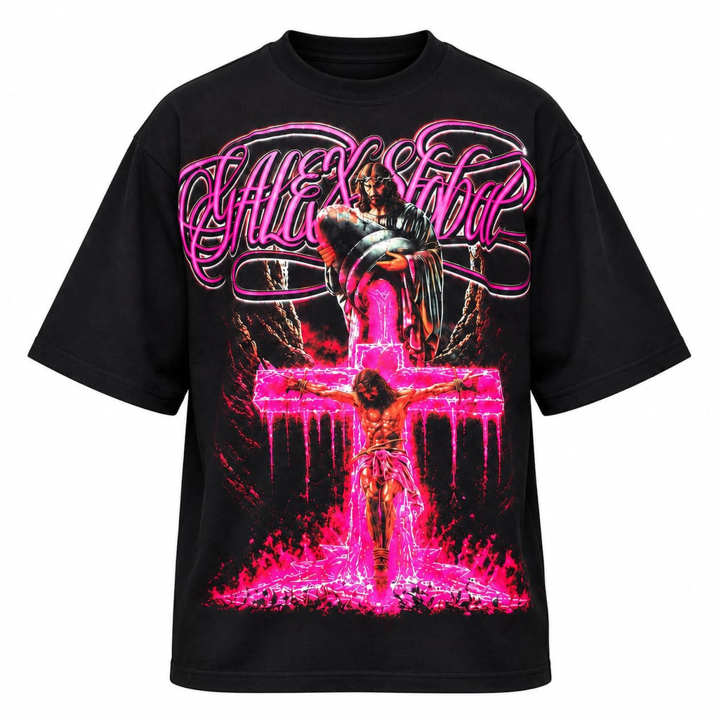 GALEX Leen — Edición Neón | Camiseta Oversize Negra