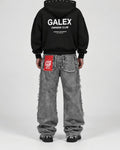 GALEX Inferno — Edición Ceniza | Jean Baggy Gris con Rojo Interior | RF.009