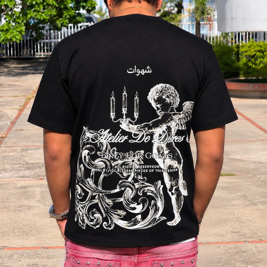 GALEX Paradise — Edición Ángel | Camiseta Oversize Negra