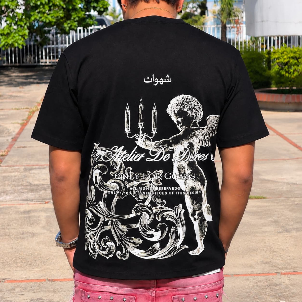 GALEX Paradise — Edición Ángel | Camiseta Oversize Negra
