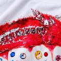 GALEX Kiss — Edición Gemas | Camiseta Oversize Blanca