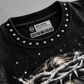 GALEX Sagrado Caos — Edición Lavado Vintage | Camiseta Oversize Negra | RF.400
