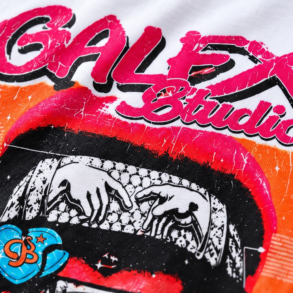 GALEX Studio — Edición Boca | Camiseta Oversize Blanca