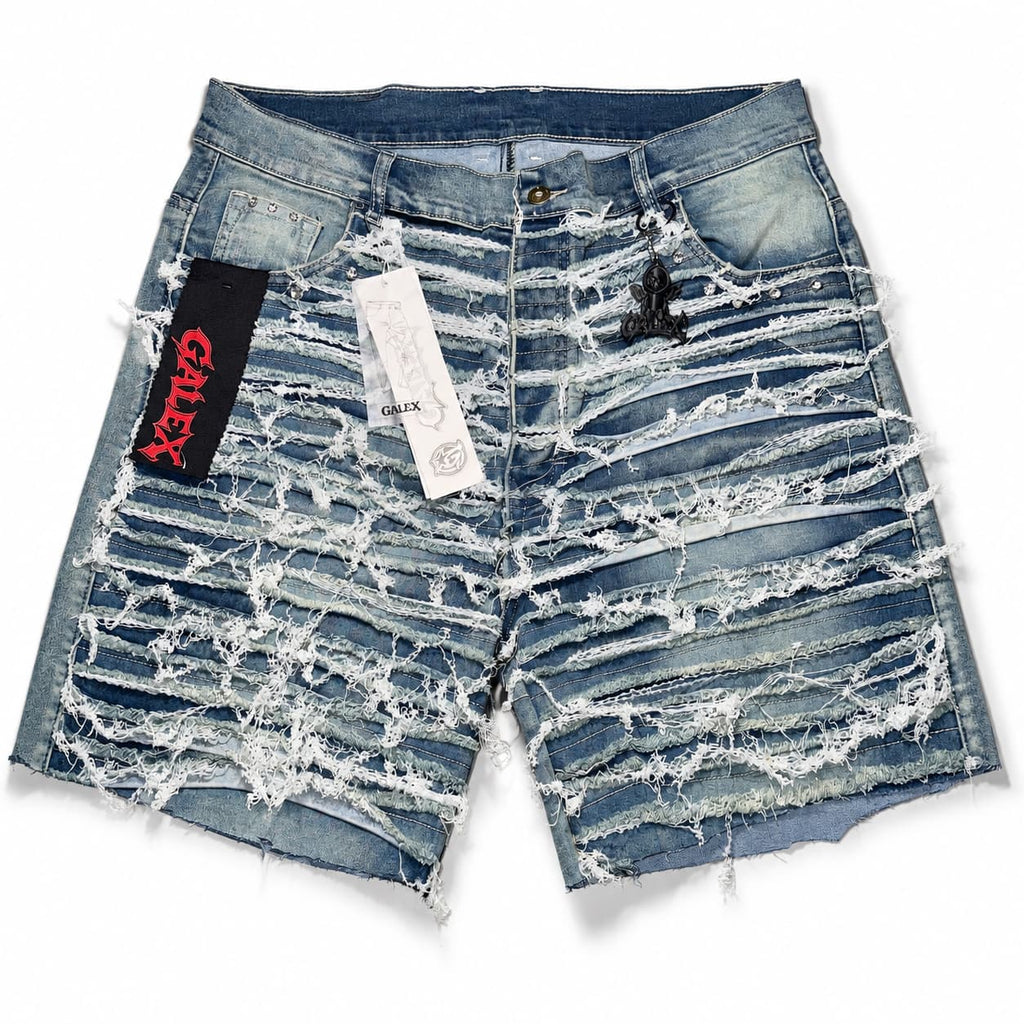 GALEX Diamon — Edición Capas | Bermuda Jean Azul Destruida en Capas