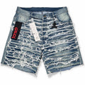 GALEX Diamon — Edición Capas | Bermuda Jean Azul Destruida en Capas
