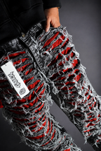 🔥 Crimson Inferno Denim | 👑 Limited Drop Men