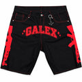 GALEX Varsity — Edición | Bermuda Jean Negra con Rojo