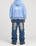 GALEX Ocean — Edición Medianoche | Jean Baggy Azul Destruido en Capas | RF.012