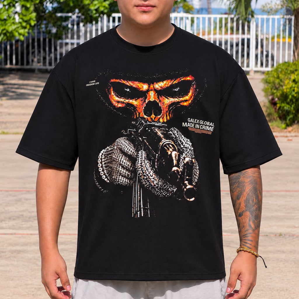 GALEX Calaver — Edición Black | Camiseta Oversize Negra