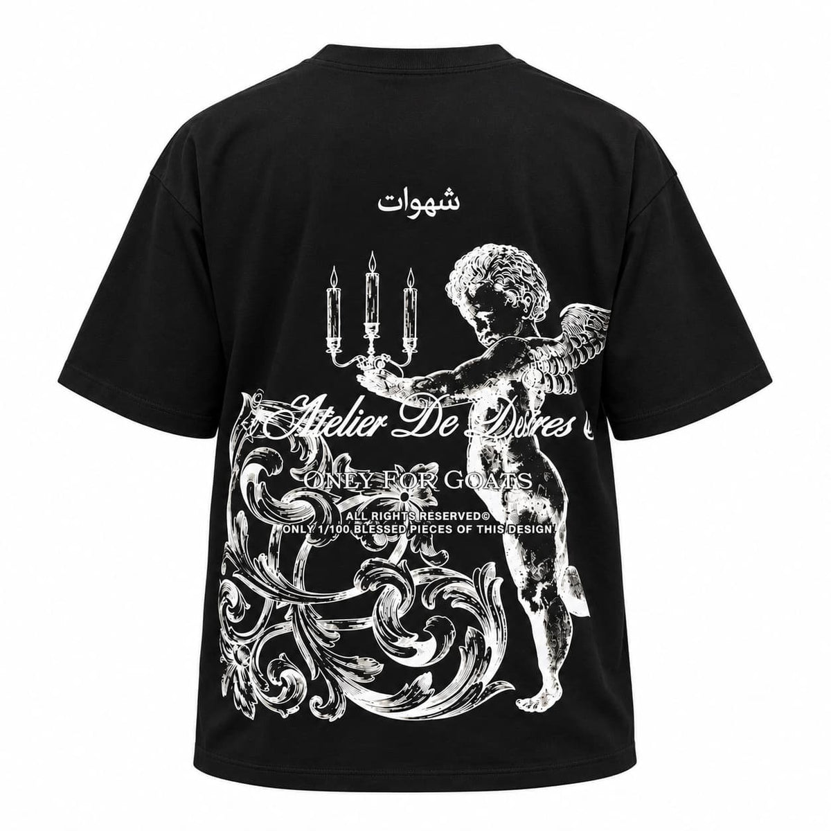 GALEX Paradise — Edición Ángel | Camiseta Oversize Negra