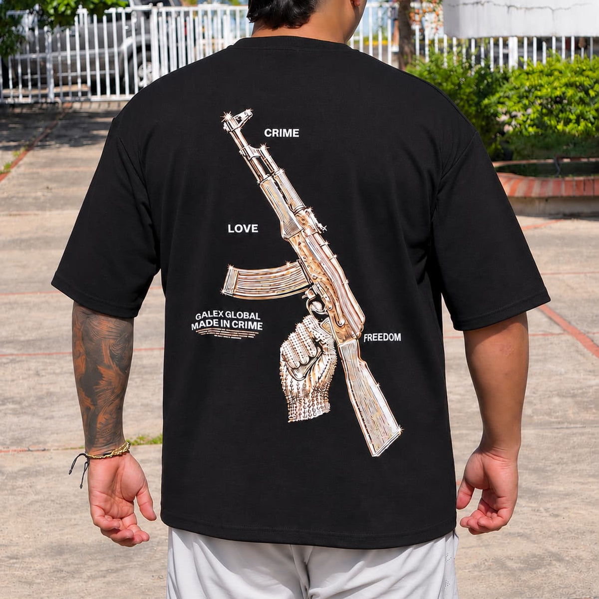 GALEX Calaver — Edición Black | Camiseta Oversize Negra
