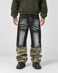 GALEX Combat — Edición Camuflaje | Jean Baggy Negro con Bota Camuflada | RF.011