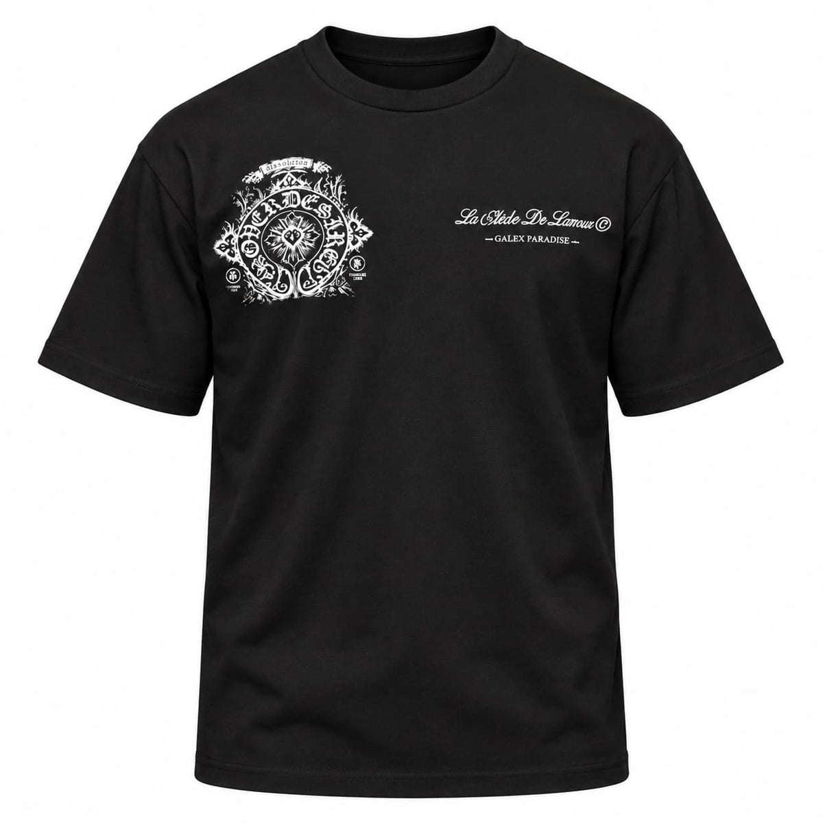 GALEX Paradise — Edición Ángel | Camiseta Oversize Negra