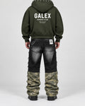 GALEX Combat — Edición Camuflaje | Jean Baggy Negro con Bota Camuflada | RF.011
