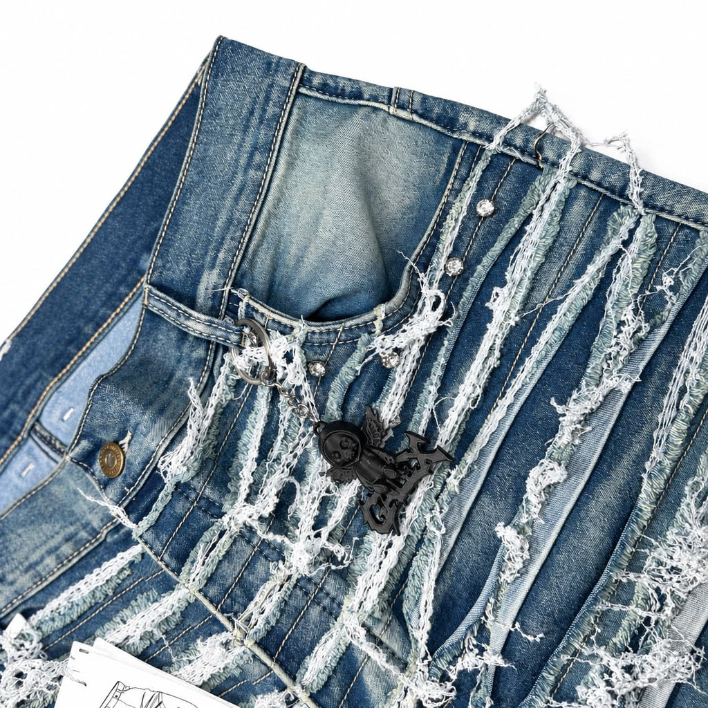GALEX Diamon — Edición Capas | Bermuda Jean Azul Destruida en Capas
