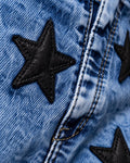 GALEX Estrellas — Edición Cuero | Jean Azul con Estrellas en Cuero | RF.001