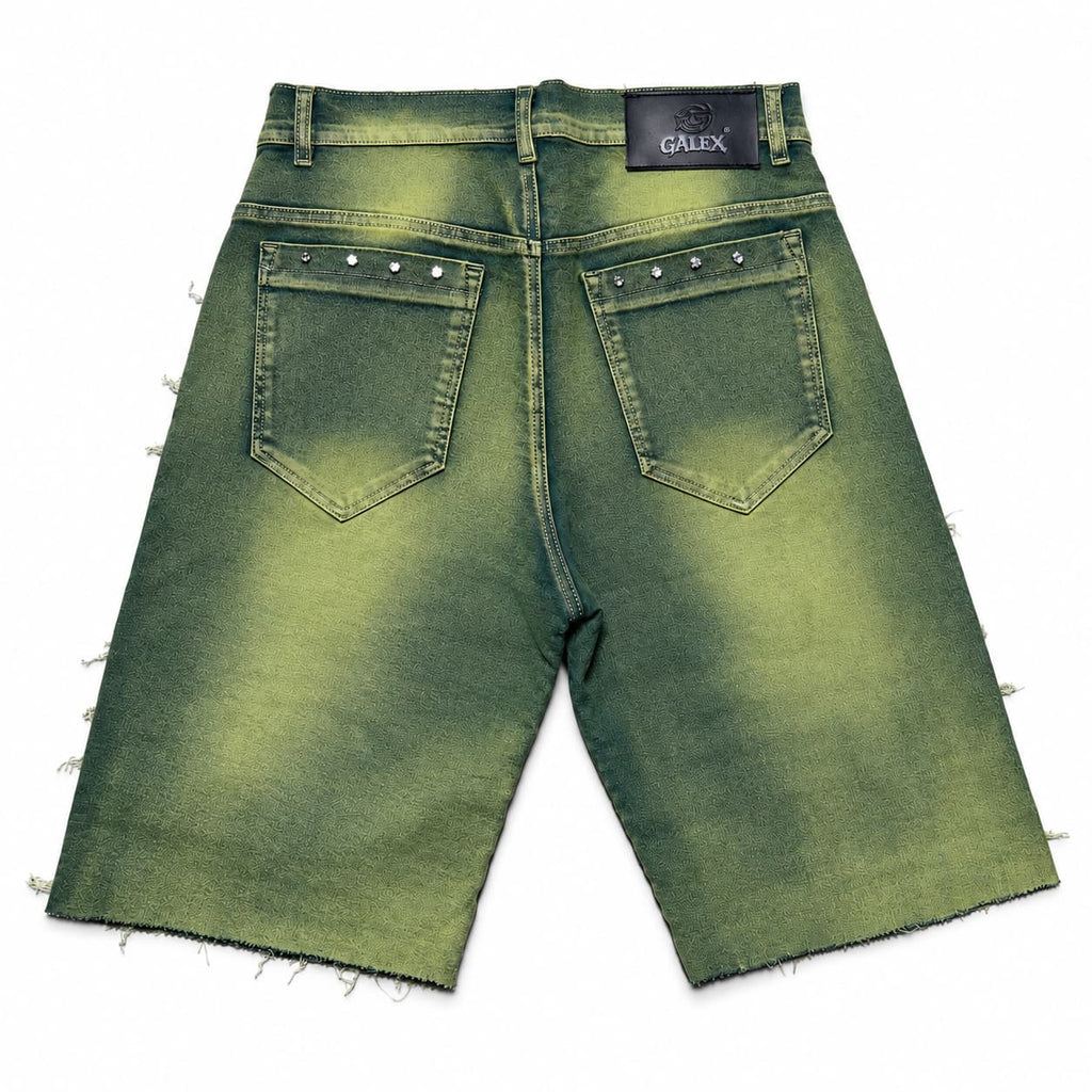 GALEX Barbacha — Edición Selva | Bermuda Jean Destruida Verde