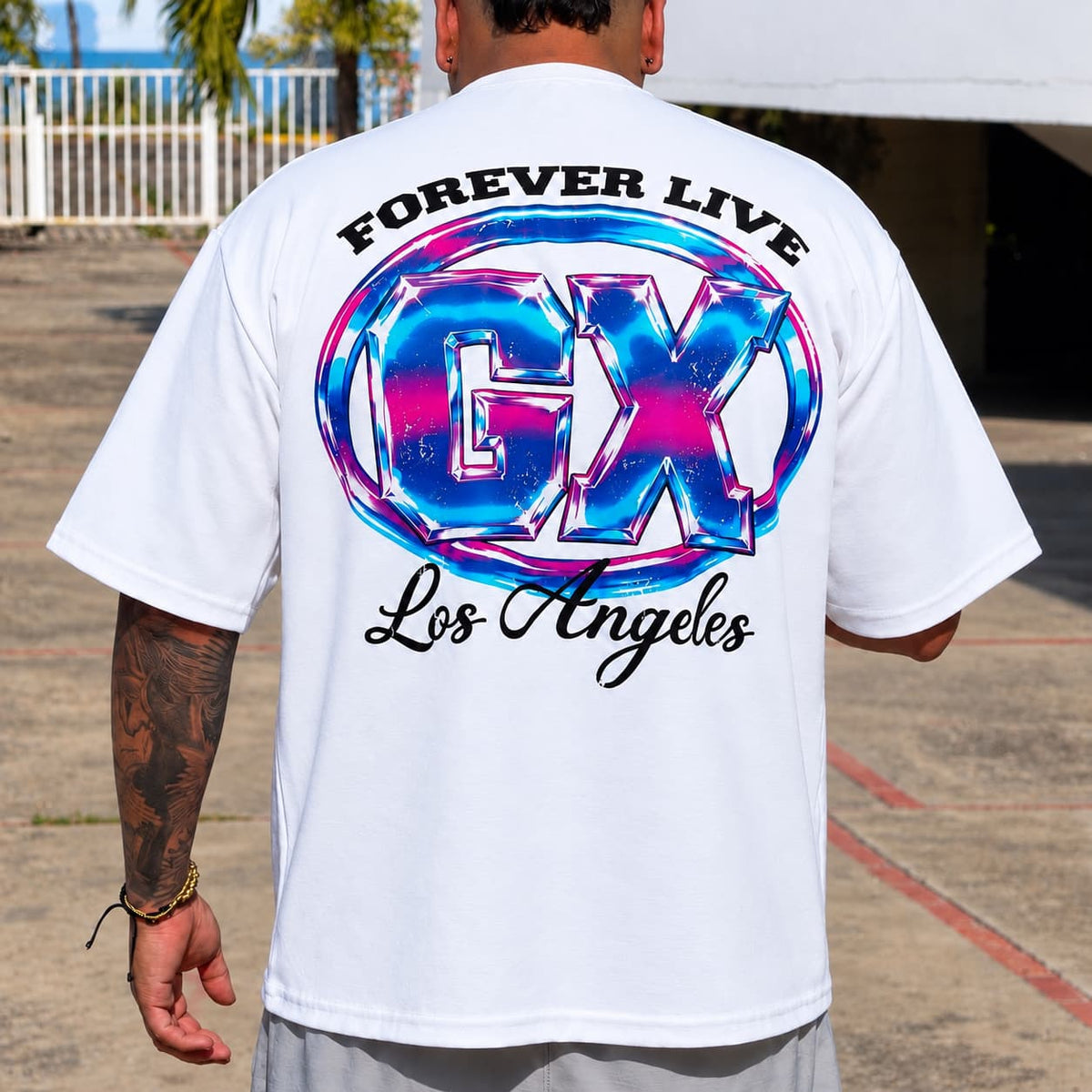 GALEX Sinner — Edición Monj | Camiseta Oversize Blanca