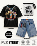 Pack Street GALEX — Edición Faith Over Fear | Camiseta + Bermuda Jean + Obsequio