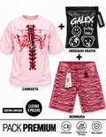 Pack Premium GALEX — Edición Rosa | Camiseta Esqueleto + Bermuda Rosada + Obsequio