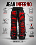 GALEX Inferno — Edición | Jean Baggy Negro con Rojo Interior